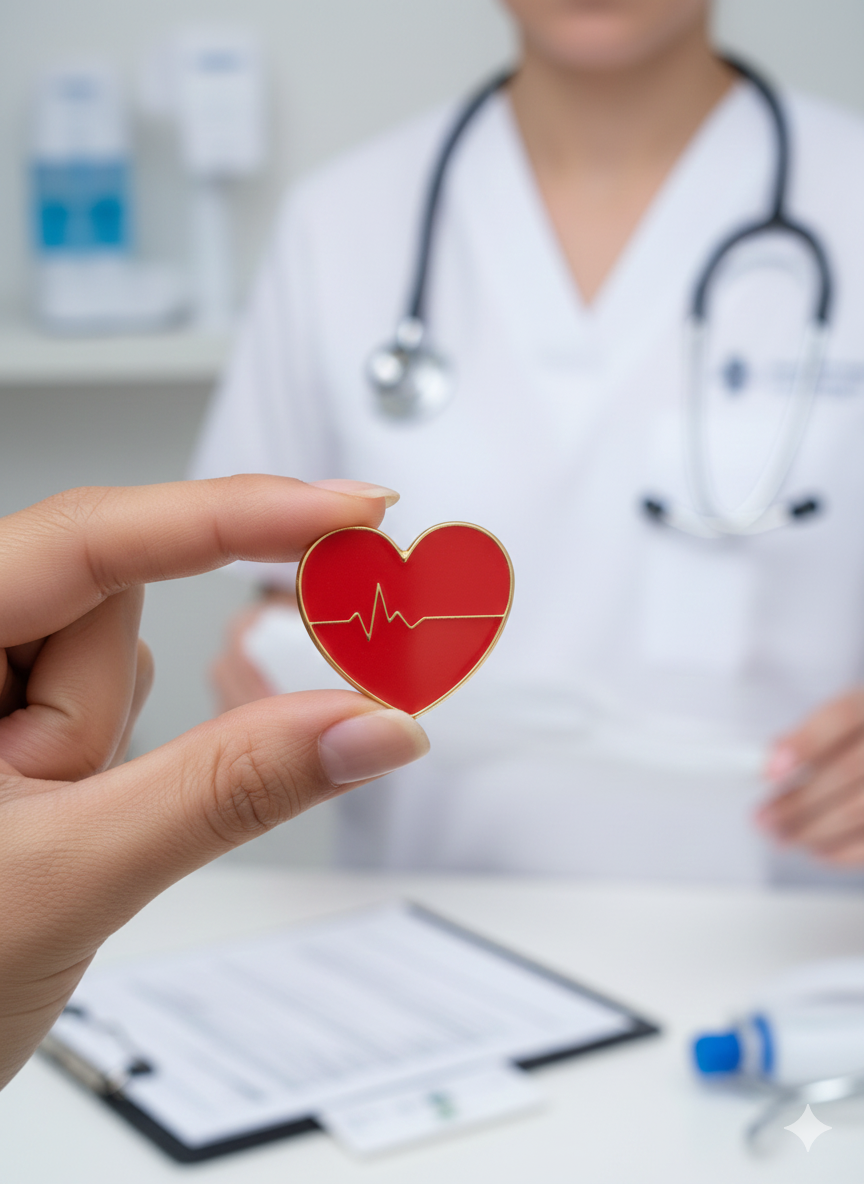 Heart pin