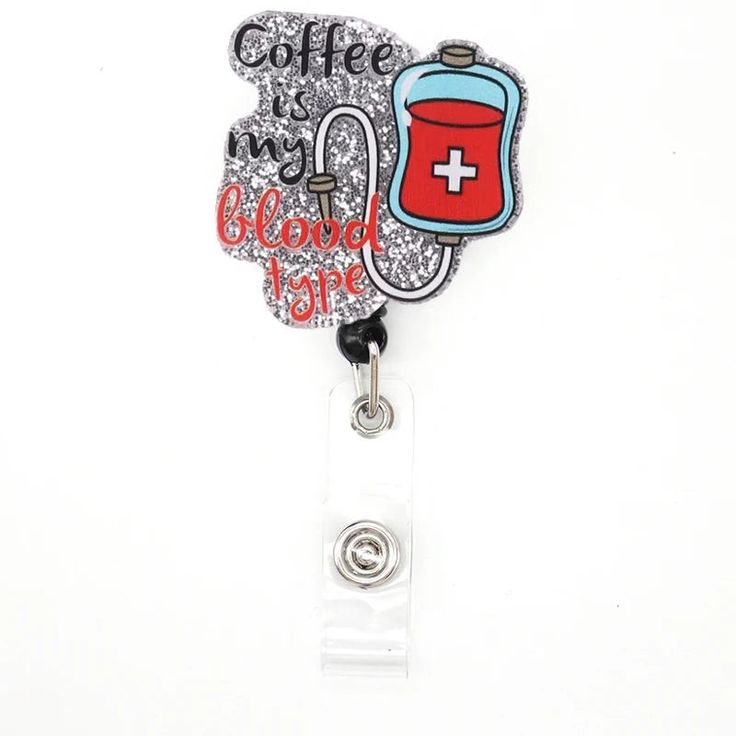 Coffee is my blood type card holder