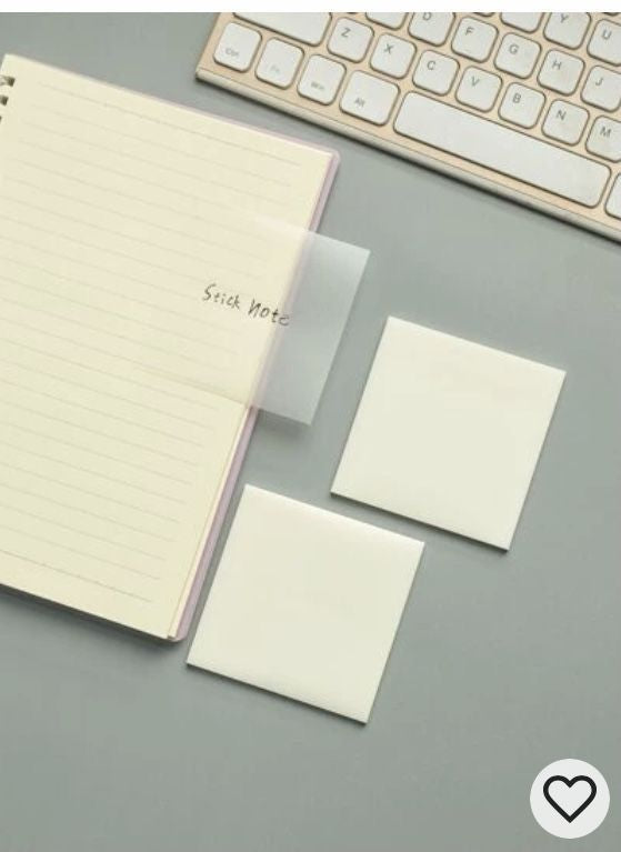 Transparent sticky notes