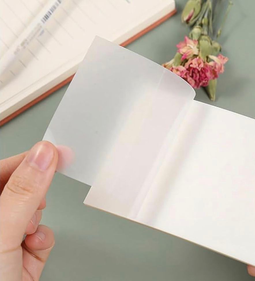 Transparent sticky notes