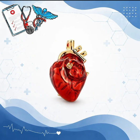 3D heart shaped pin