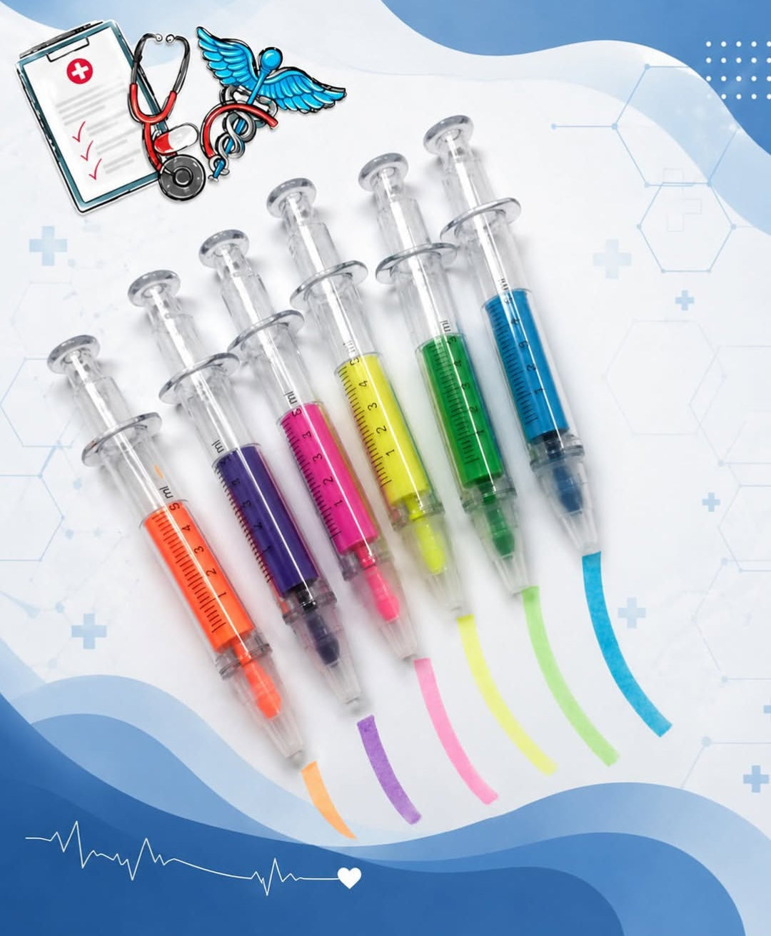 Highlighter syringe pens